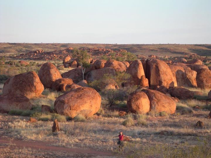 Micki at the Devils Marbles Australia opportunity and sacrifice