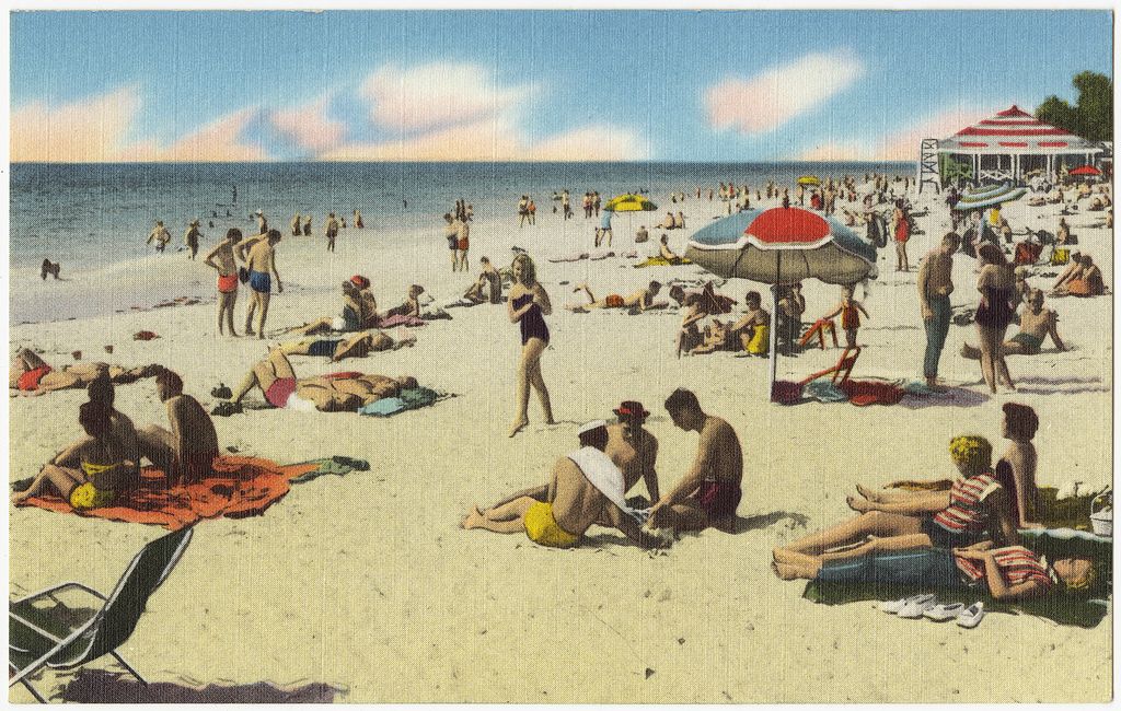 sunbathing-clearwater-beach-postcard Clearwater Beach Travel Tips